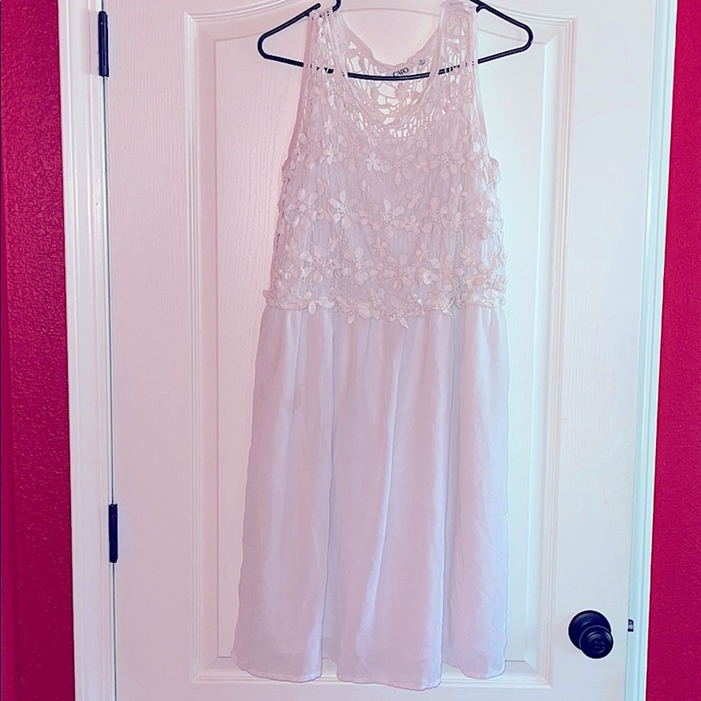 A white floral dress